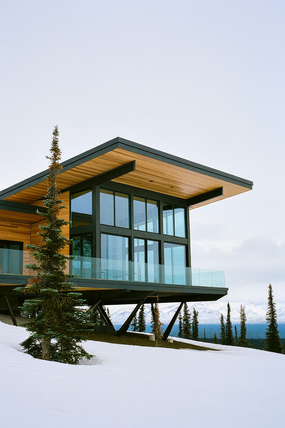 Finished timber-framed home built with Keystone fasteners
