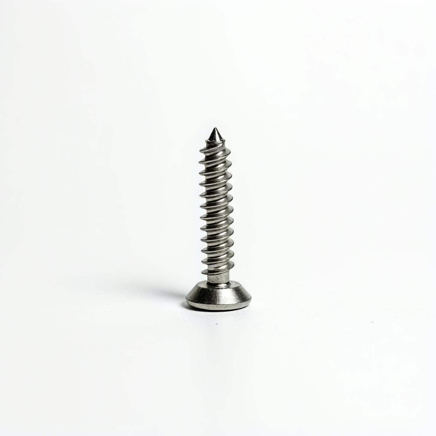 Precision-forged steel fastener standing upright